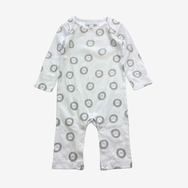 Grey and White Lion Sleepsuit