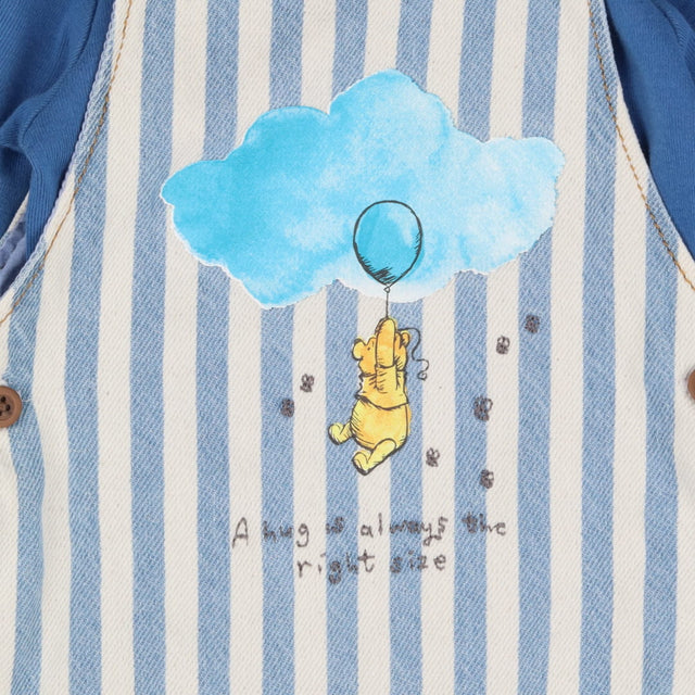 Shortie Dungaree and Bodysuit Blue Winnie The Pooh