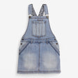 Dungarees shortie denim blue white floral lining