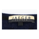 Dress Navy Merino Wool Embroidered Three Quarter S
