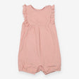Romper pink toweling frill sleeves