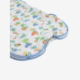 Sleeping Bag Blue Lined with Safari Animals and Di