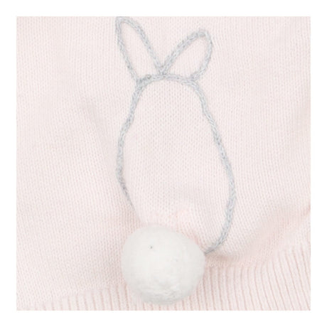 Pink knit cardigan with bunny tail