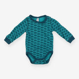 Bodysuit Long Sleeve Teal Beetle Car