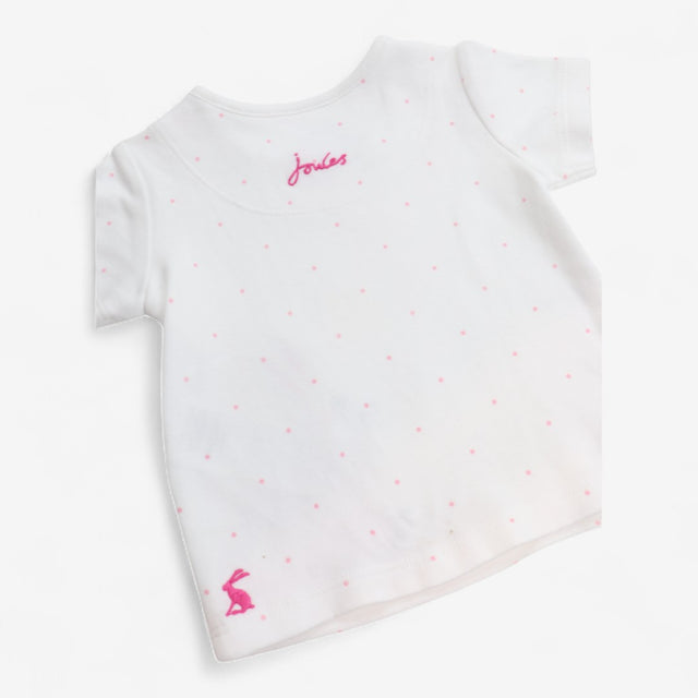 T-Shirt White with Applique Rabbit and Carrot