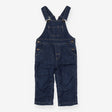 Denim Dungarees - Navy Striped Lining