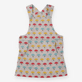 Pinafore Dress Grey with Yellow, Red and Blue Umbr