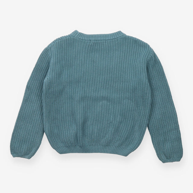 Teal Blue Chunky Knit Jumper