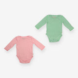 Pink and Green Striped Bodysuits