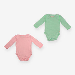 Pink and Green Striped Bodysuits