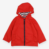 Raincoat Red with Navy Stripe Lining