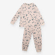 Cream Dino Foot Prints Pyjamas