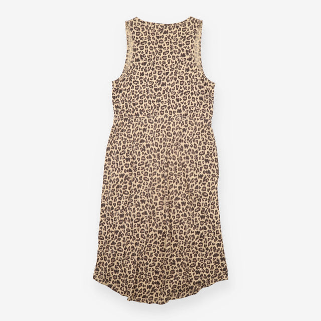 Dress Leopard Print Sleeveless Midi