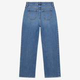 Relaxed Wide Leg Jeans Mid Blue