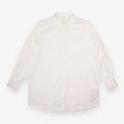 Blouse White Cotton Relaxed Long Sleeve