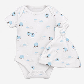 Bodysuit white sheep with hat