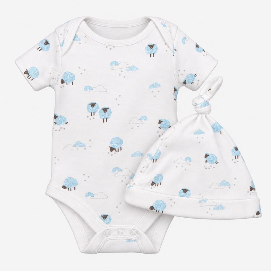 Bodysuit white sheep with hat