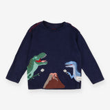 T-shirt long sleeve dinos roasting marshmallows