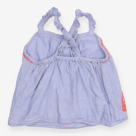 Strappy tunic blue ice lollies appliqued