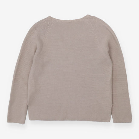 Moss Stitch Knit Sweater | Light Grey
