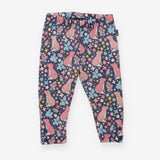 Leggings Navy with Pink Fox and Mice