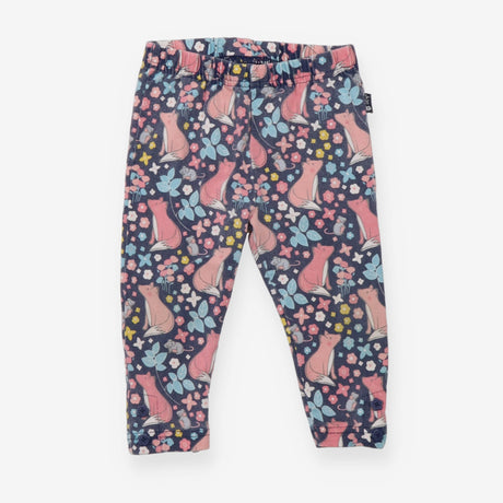 Leggings Navy with Pink Fox and Mice