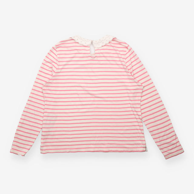 Jersey Top with Broderie Peter Pan Collar