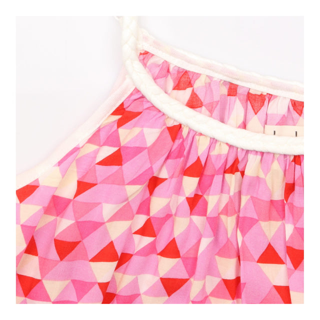 Top Camisole Geometric Print Pink Red
