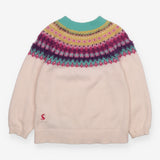 Sweater knit white striped