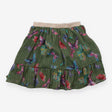 Skirt Tulle Green with Butterfly Print