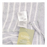 Long Sleeve Top Grey White Stripe Organic Cotton