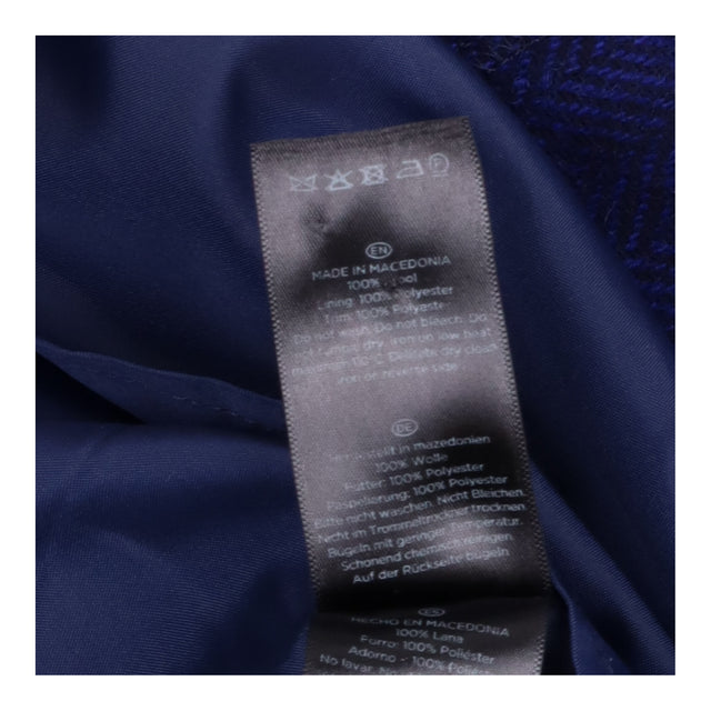 Shift Dress Navy Herringbone Satin Trim Short Slee