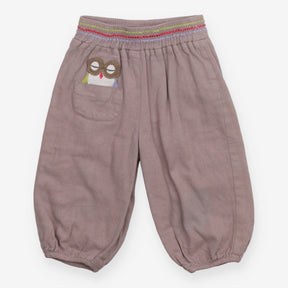 Pull on trousers owl light brown