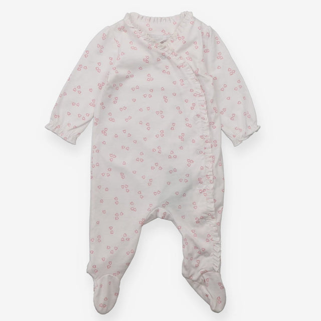 Sleepsuit white frills hearts