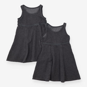 School pinafore grey jersey 2pk
