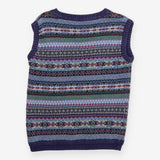Blue Sweater Vest with Snowflakes