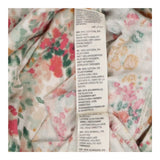 Floral Pink Sage Ochre Tee Cuffed Sleeve Button Ba