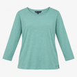Long Sleeve Top Crew Neck Plain Sage Green