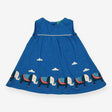 Dress sleeveless blue elephants on hem
