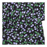  Black Purple Berry Print Midi Dress