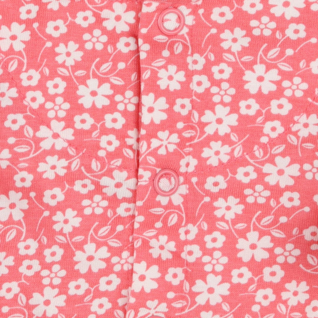 Pink Floral Dress Frill Sleeves 