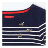 Harbour Cream & Navy Long Sleeve Breton Top – Boat