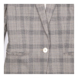 Checked Trouser Suit Tailored Blazer Slim Leg Trou