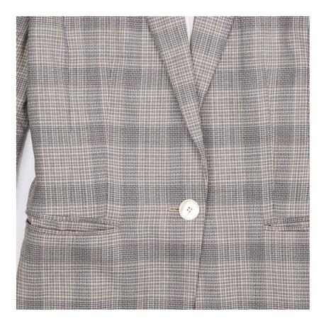 Checked Trouser Suit Tailored Blazer Slim Leg Trou