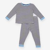Blue and white striped pyjamas