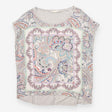 Top Multicolour Paisley Print Short Sleeve Relaxed