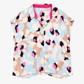 Shirt Multicolour Abstract Print Short Sleeve Butt