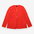 Cardigan Red Cashmere Button Up Peplum