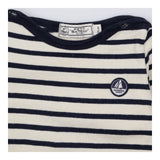 Sweater cream navy stripe