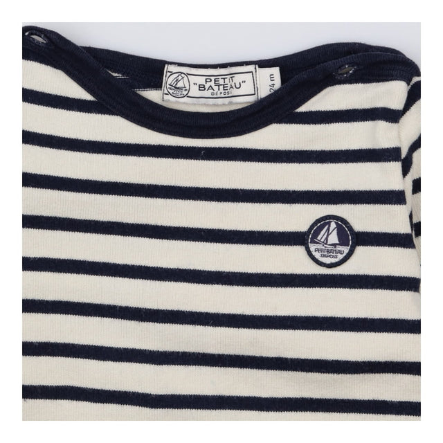 Sweater cream navy stripe
